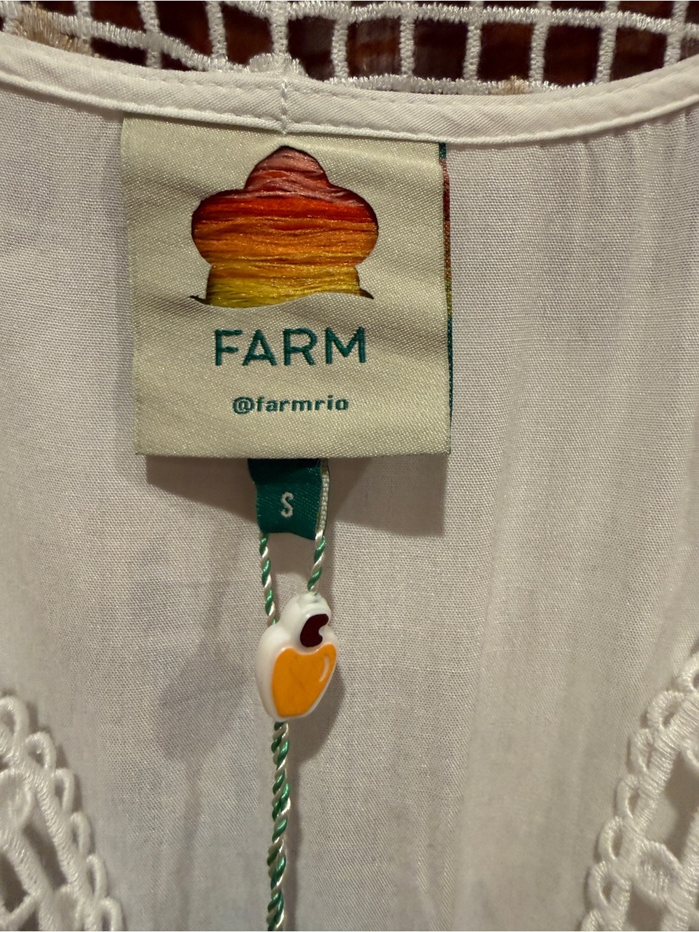 FARM Rio White Maxi Dress with Blue Floral Embroidery - Picture 9 of 11